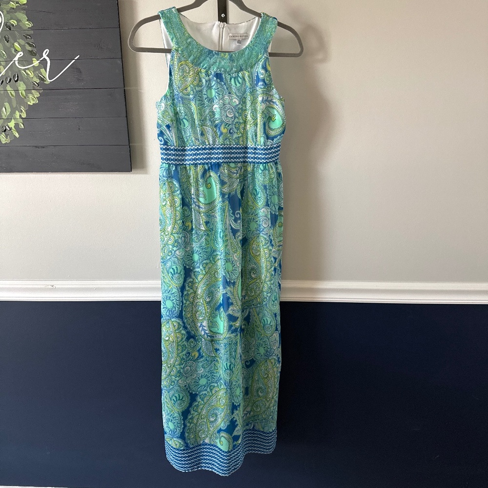 Sandra Darren Paisley Maxi Dress